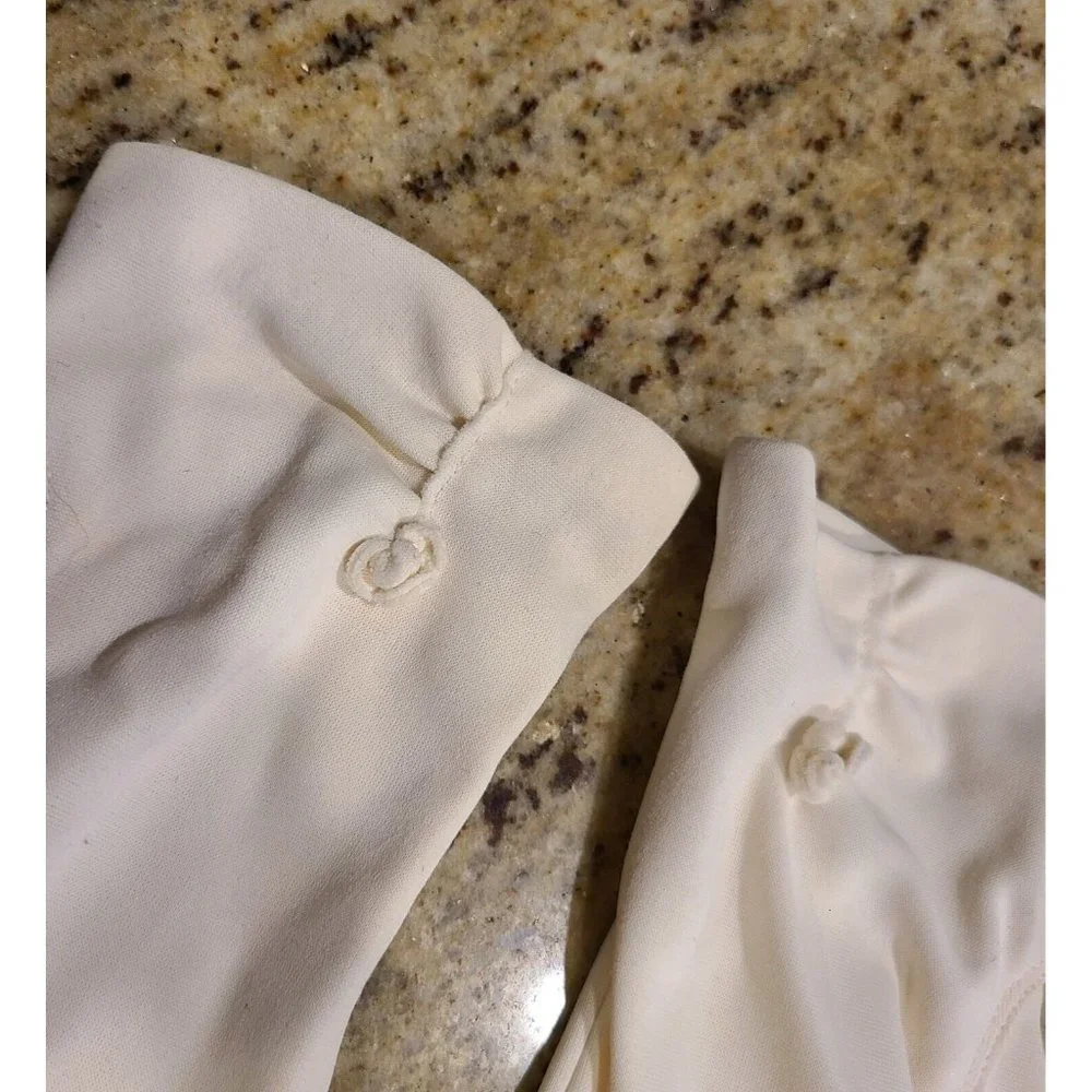 Vintage Size M Off White Stretch Nylon Formal 8.5